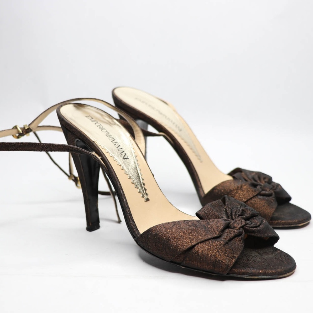 Emporio Armani Ankle Strap Heels Size 38